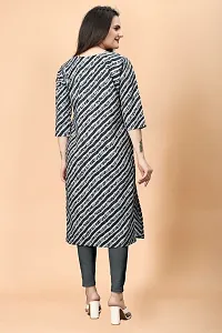 Stylish Crepe Black Printed Kurta For Women Single Pack-thumb1