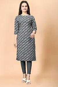 Stylish Crepe Black Printed Kurta For Women Single Pack-thumb2