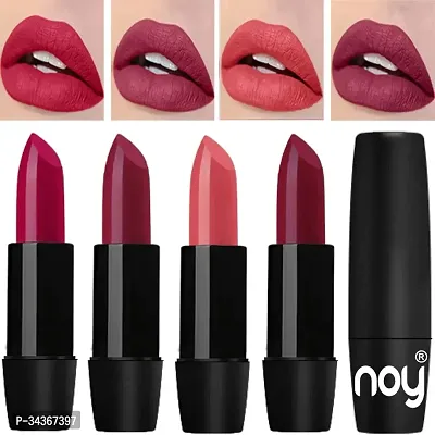 Noy Creme Matte Creamy Lipsticks Combo For Women Passion Pink Onion Light Peach Wine