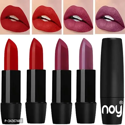 Noy Creme Matte Long Stay Bold Color Pigmentation Creamy Matte Lipstick Combo Red Red Onion Wine