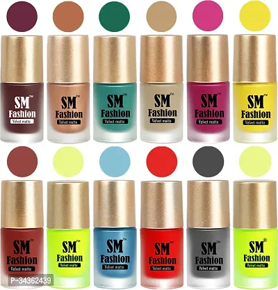 Beauty Matte Nail Polish For Women Pack Of 12