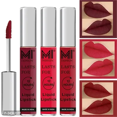 Mi Fashion Lipsticks Combo Set Liquid Matte Red Matte Lipstick Pink Lipsticks Red Lipsticks Set Of 3 Pcs