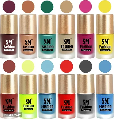 Beauty Matte Nail Polish For Women Pack Of 12