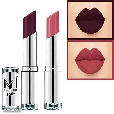 Mi Fashion Veg And Vitamin E Enriched Long Stay Soft Matte Addiction Lipstick Mauve Maroon Glaze 7 G