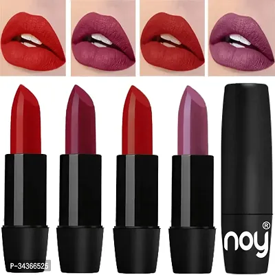 Noy Madly Matte Creamy Lipsticks Combo Long Lasting Red Wine Brick Red Wine-thumb0