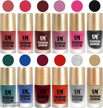 Beauty Matte Nail Polish For Women Pack Of 12