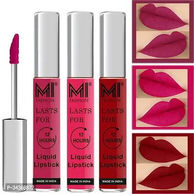 Mi Fashion Lipstick Combo Offers Liquid Matte Pink Lipstick Pink Lipsticks Red Lipsticks Set Of 3 Pcs