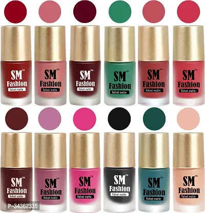 Beauty Matte Nail Polish For Women Pack Of 12