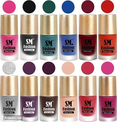 Beauty Matte Nail Polish For Women Pack Of 12