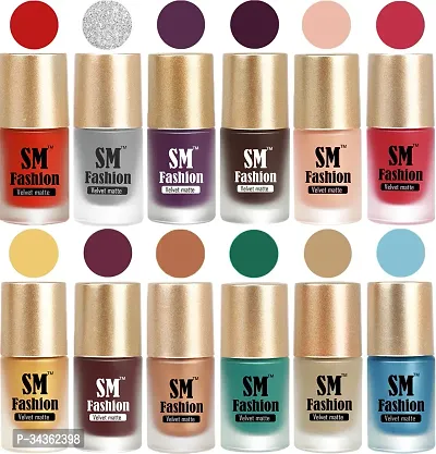 Beauty Matte Nail Polish For Women Pack Of 12