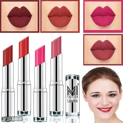 Matte Lipstick Combo ? 4 Vivid Colours BrownCoralPink PassionMauve