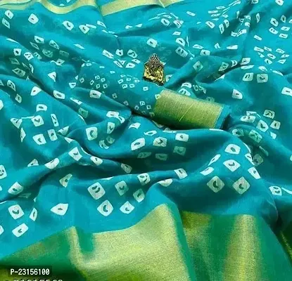 Fancy Cotton Silk Saree with Blouse Piece for Women-thumb0