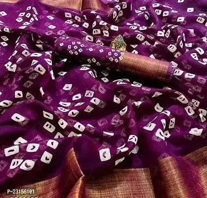 Fancy Cotton Silk Saree with Blouse Piece for Women-thumb0