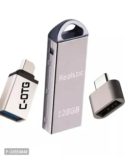 Best Quality Realstic Pendrive 128GB High Speed 3.0 USB Pendrive 128 GB Pen Drive (Silver)(01) 128 GB Pen Drive (Silver)-thumb0