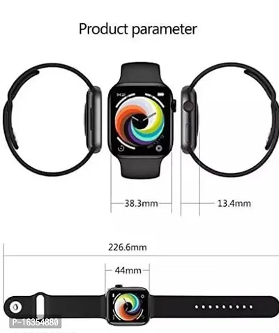 T500 Plus Pro Series 8 Smartwatch BIG 1.92 INFINITE DISPLAY (Black, Matte Black Strap,  women watch and men watch Free)-thumb3