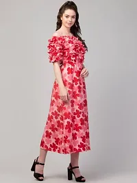 Rupa Garments Women Fit and Flare Dress | A-Line Floral Maxi Dress Pink-thumb2