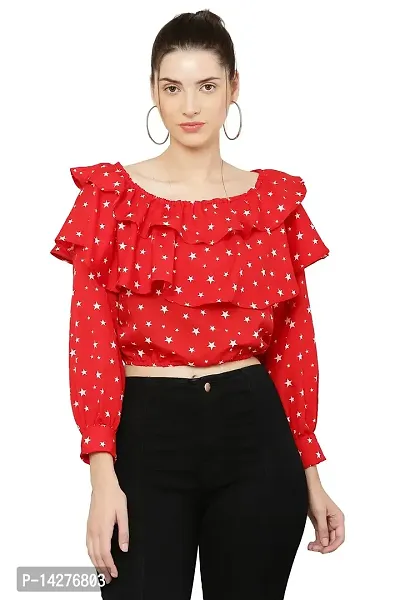 Rupa Garments Casual Layered Solid Women Red Top (XL, RED)