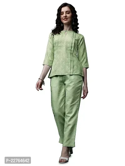 Raisin Women's Cotton Casual Top and Pant With Collar Neck and Half Sleeve Co-ord Set for women|Co ard set | Cord set for women