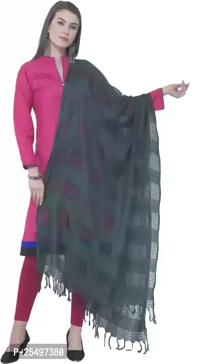 Elite Black Cotton Dupatta For Women