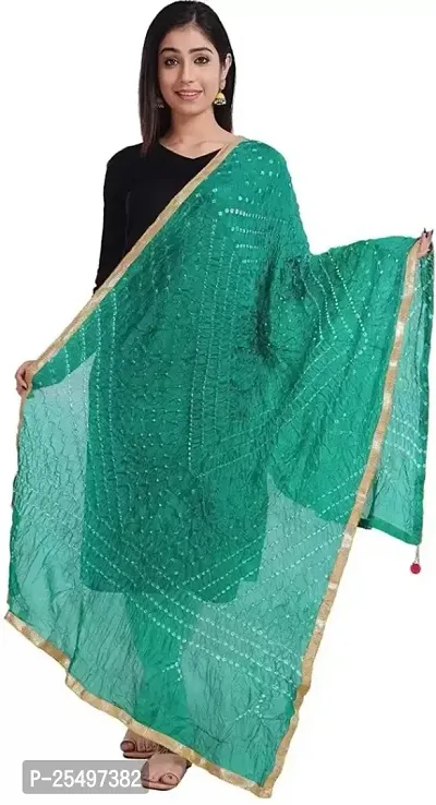 Elite Green Cotton Dupatta For Women-thumb0