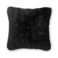 PICKKART Fur Cushion Pillow Cover for Set of 2 Pillow - 13x13 Inches (Black)-thumb3