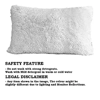 PriMaryHoMe Luxury Soft Faux Fur Cushion Cover Pillowcase Decorative Square/ Rectangular Throw Pillows Covers, No Pillow Insert, 16"" x 16"" Inch (Beige) (White, 26.5 x 16.5 Inches)-thumb3