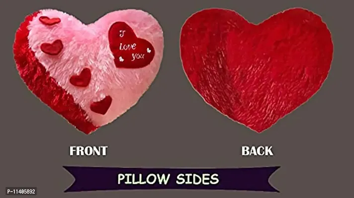 PICKKART Love Heart Shape Soft Pillows Combo for Gift to Girls/Boys/Girlfriend- Beautiful Love Gift Item (Pink+RED)-thumb3