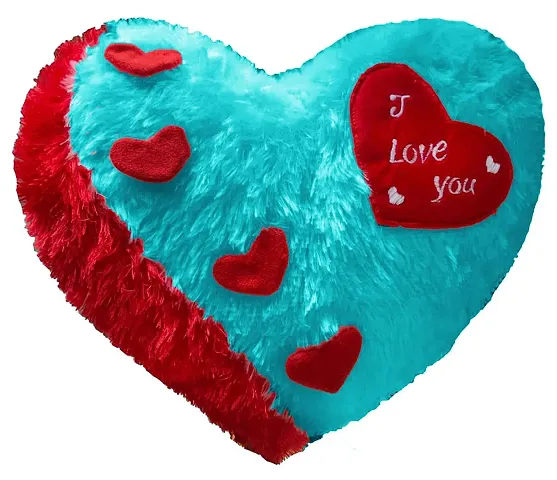 PICKKART Love Heart Shape Soft Plush Pillow - Gift for Valentine Day Someone Special, Size : 37 cm X 30 cm