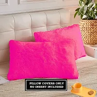 PriMaryHoMe Luxury Soft Faux Fur Cushion Cover Pillowcase Decorative Square/ Rectangular Throw Pillows Covers, No Pillow Insert, 16"" x 16"" Inch (Beige) (Dark Pink, 26.5 x 16.5 Inches)-thumb1