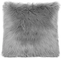 PriMaryHoMe Luxury Soft Faux Fur Cushion Cover Pillowcase Decorative Square/ Rectangular Throw Pillows Covers, No Pillow Insert, 16"" x 16"" Inch (Beige) (Grey, 16 x 16)-thumb1