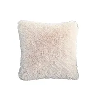 PICKKART Fur Pillow Cover for 12x12 Inch Pilloiw, No Insert Included (White)-thumb3