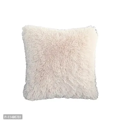 PICKKART Fur Pillow Cover for 12x12 Inch Pilloiw, No Insert Included (White)-thumb4