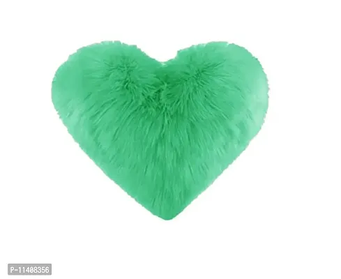 PICKKART Red Love Heart Pillow, Small Size 12 x 12 Inch (Light Green)