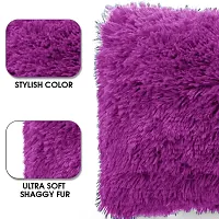 PICKKART Fur Pillow Cover for 12x12 Inch Pilloiw, No Insert Included (Purple)-thumb2