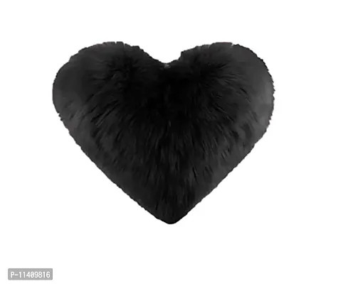 PICKKART Love Heart Pillow, Small Size 12 x 12 Inch (Black)