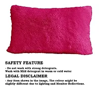 PriMaryHoMe Luxury Soft Faux Fur Cushion Cover Pillowcase Decorative Square/ Rectangular Throw Pillows Covers, No Pillow Insert, 16"" x 16"" Inch (Beige) (Dark Pink, 26.5 x 16.5 Inches)-thumb3