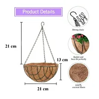 Hanging Basket For Outdoor Planting- 8INCH(Pack of 2)-thumb1