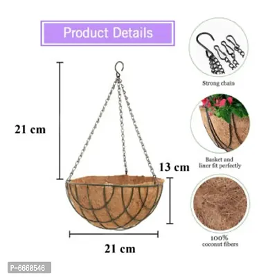 Hanging Basket For Outdoor Planting- 8INCH(Pack of 2)-thumb2