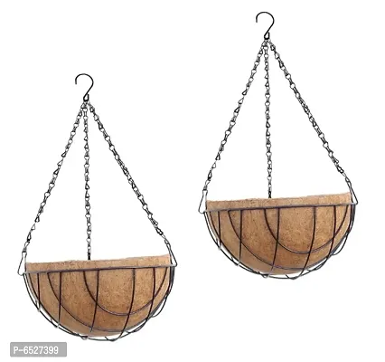 COIRGARDEN-Coir Hanging Basket- Planter Pots Garden Indoor and Outdoor Decoration-6 inch-2 pieces-thumb0