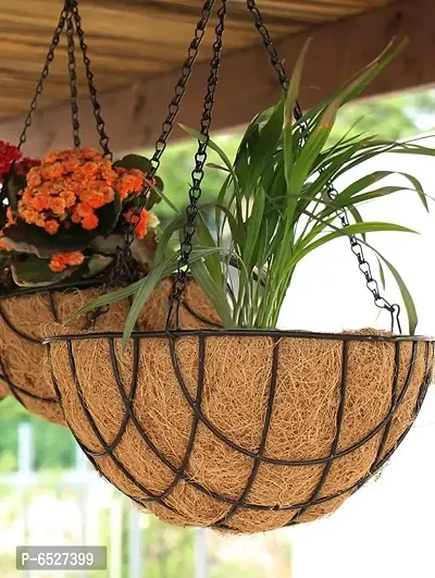 COIRGARDEN-Coir Hanging Basket- Planter Pots Garden Indoor and Outdoor Decoration-6 inch-2 pieces-thumb3