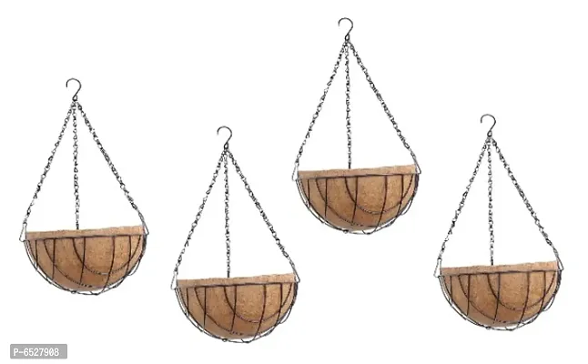 COIRGARDEN-Coir Hanging Basket- Planter Pots Garden Indoor and Outdoor Decoration-6 inch-4 pieces-thumb0