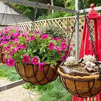 COIRGARDEN-Coir Hanging Round Basket-Hanging flower Plant Pots with Balc-Pack of 2-thumb2