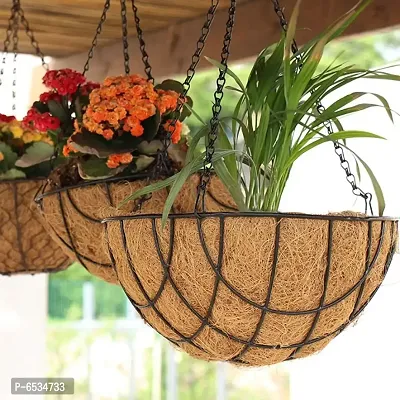 COIRGARDEN-Coir Hanging Round Basket-Hanging flower Plant Pots with Balc-Pack of 2-thumb4