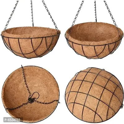 COIRGARDEN-Coir Hanging Round Basket-Hanging flower Plant Pots with Balc-Pack of 2-thumb5