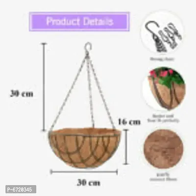 COIRGARDEN &ndash; Coir Hanging Basket/Planter &ndash; 12 Inch (Pack of 3)-thumb2