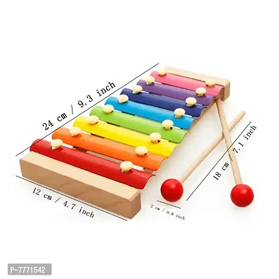 VOOLEX - wooden xylophone musical toy for children with 8 note - Multicolor-thumb2