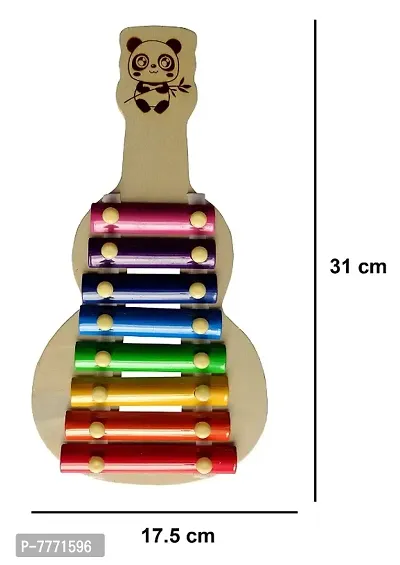 VOOLEX -wooden xylophone Guitar musical toy for children with 8 note-  Multicolor-thumb3