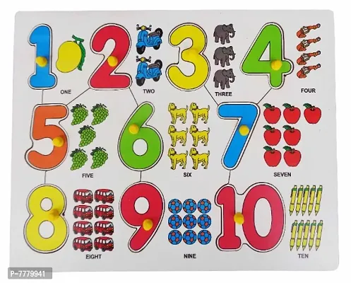 Number Puzzle (1 to 10)  With Picture Counting ,Montessori Toy for Kids