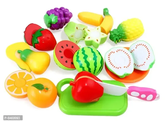 VOOLEX -Sliceable 5 Pcs Fruits Cutting Play Toy Set (1 Chop Board,1 Knife,5 Fruits)-Multicolor-thumb2