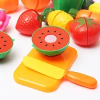 VOOLEX -Sliceable 5 Pcs Fruits Cutting Play Toy Set (1 Chop Board,1 Knife,5 Fruits)-Multicolor-thumb2